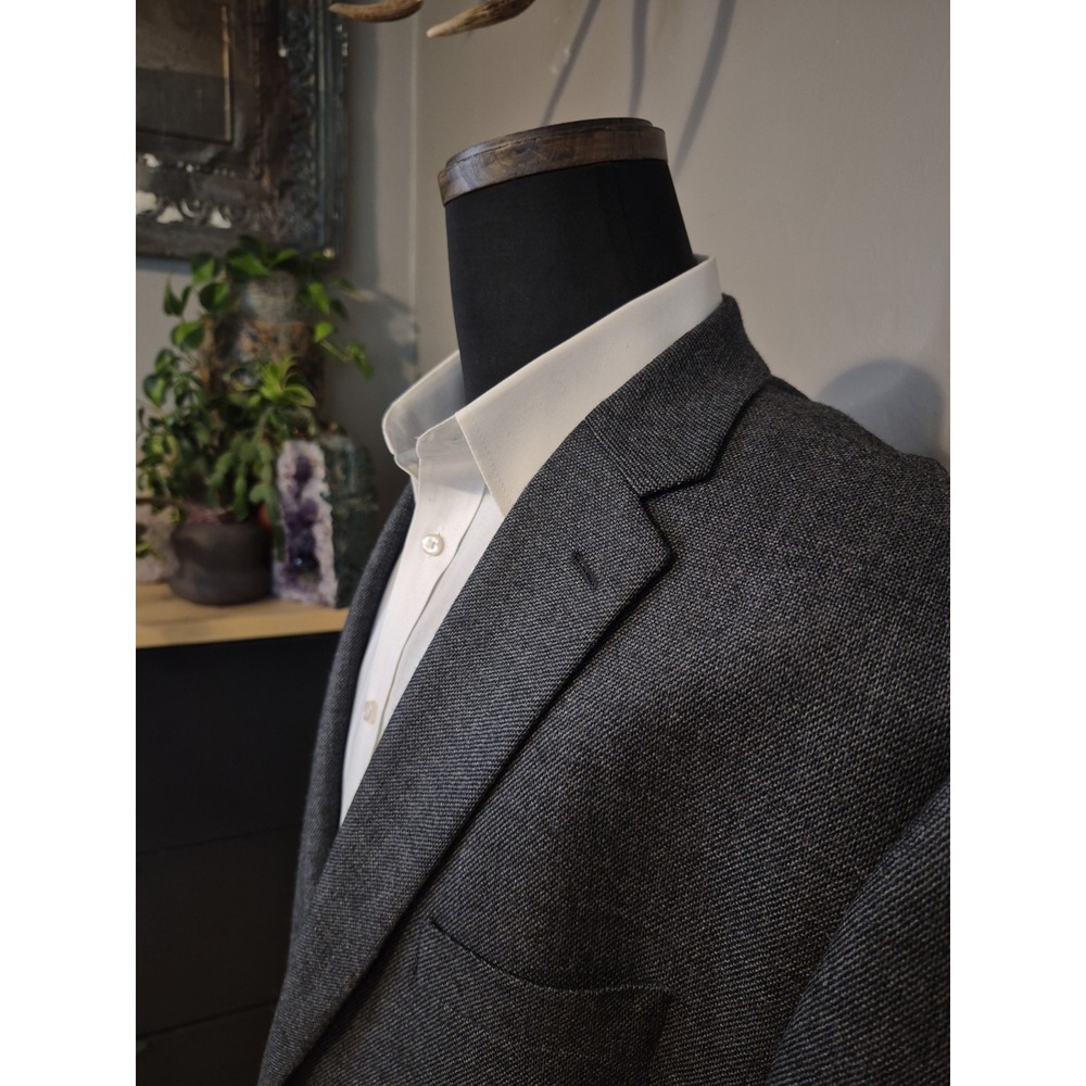 Lauren Ralph Lauren Mens 48R Wool Sport Coat Gray Two Button Blazer L806